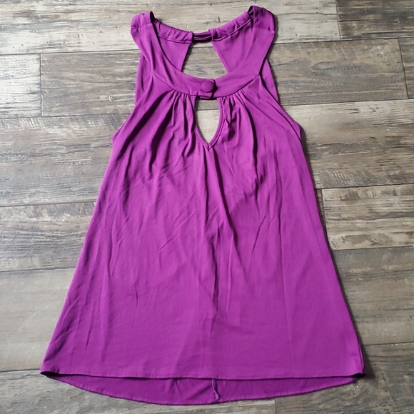 La Befana Open Back Longline Halter Tank Magenta - Picture 3 of 6